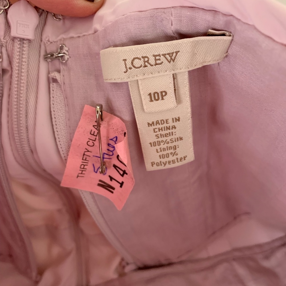 🍾HP🥂 J. Crew, light pink, Taryn silk dress, 10P - Picture 4 of 8